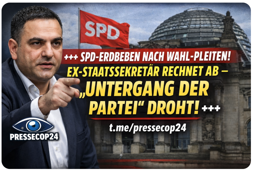 +++ SPD-ERDBEBEN NACH WAHL-PLEITEN! EX-STAATSSEKRETÄR RECHNET AB – „UNTERGANG DER PARTEI“ DROHT! +++