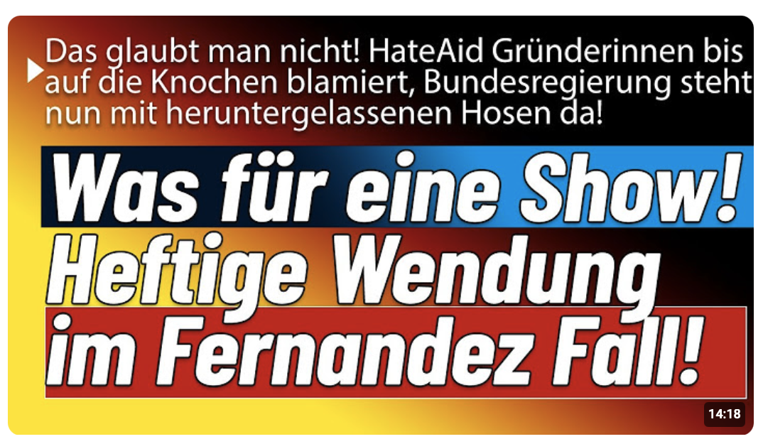 Zu schön! HateAid bis auf die Knochen blamiert & Fernanzdez Story fliegt Merz um die Ohren!