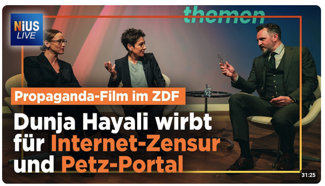 „Eine bessere Welt“ im ZDF: Hayali & HateAid gegen „rechte Männer“ | NIUS Live vom 24.03.2026