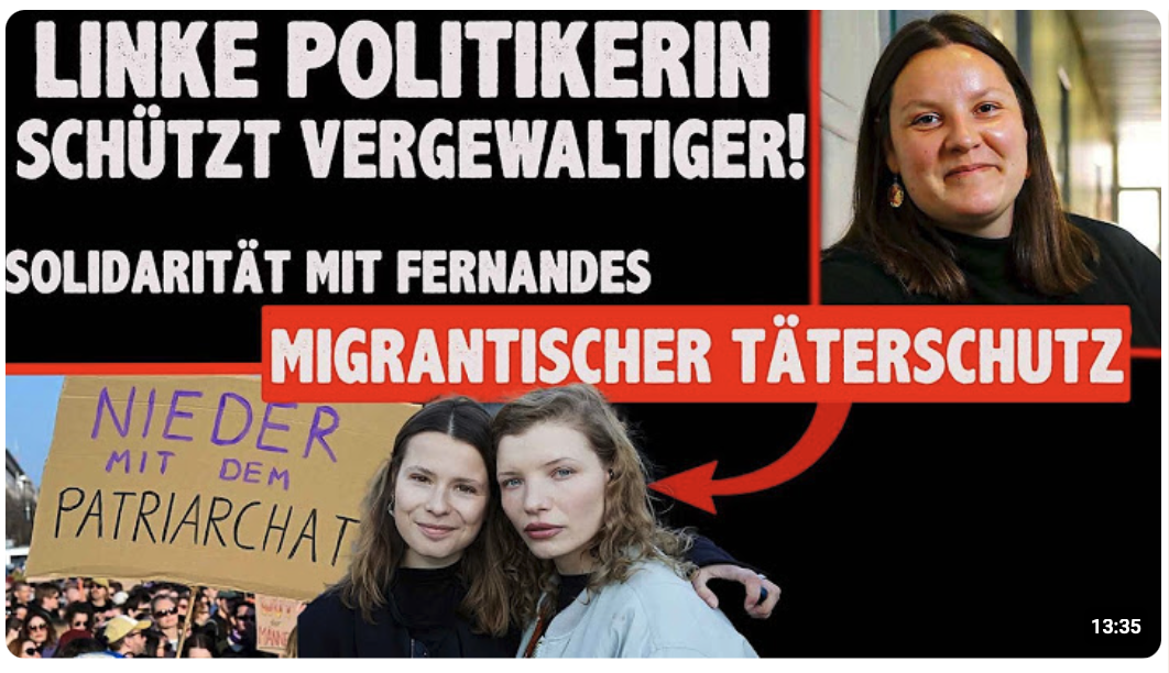 Linke schützt Vergewaltiger vor POLIZEI Grüne und SPD verhindern ABSETZUNG