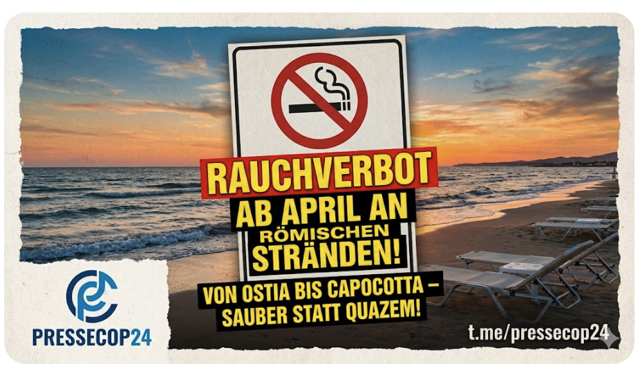 GLIMM-STENGEL-AUS FÜR EWIGE STADT! Rom verbannt den Qualm vom Sand!