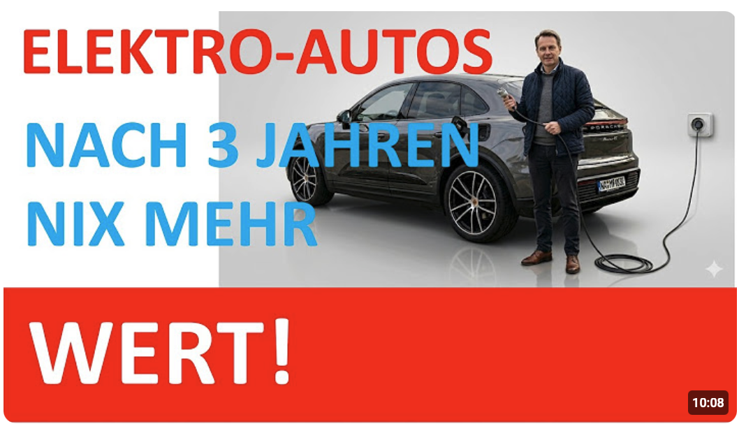 Der unglaubliche Wertverlust der E-Autos!