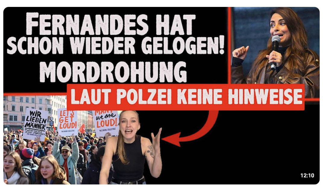 Links-Feministsicher HASS Collien hat erneut gelogen wegen MORDDROHUNG