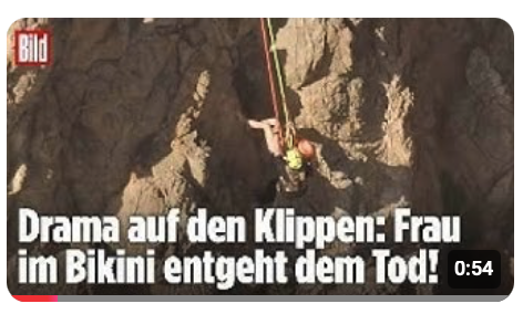 Bikini-Frau in Gefahr: Schock an der Klippe! Dramatischer Rettungseinsatz!