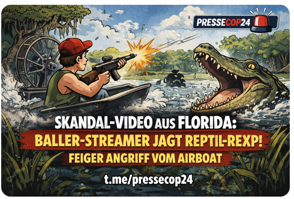 SKANDAL-VIDEO AUS FLORIDA: BALLER-STREAMER JAGT REPTIL-REXP!