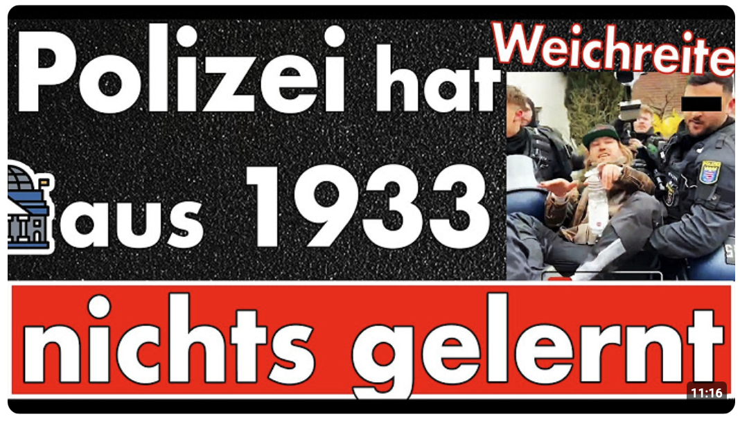 Weichreite auf Demo festgenommen? Polizei Fulda hat aus 1933 offensichtlich nichts gelernt!
