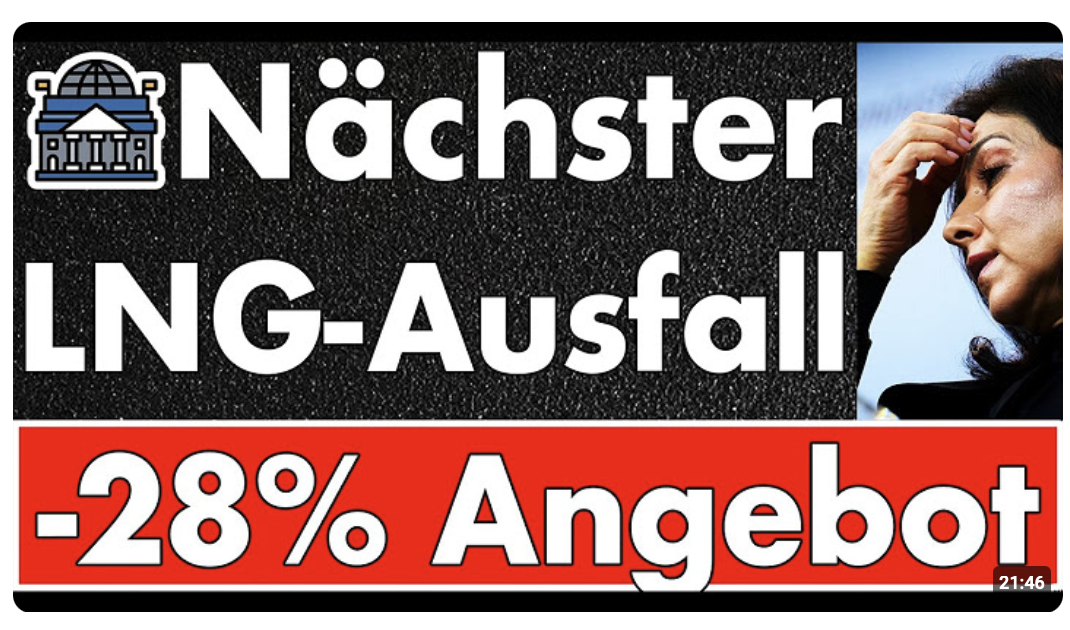 Nächster Großproduzent von LNG meldet Anlagenausfall! Globales Defizit jetzt bei 28%!