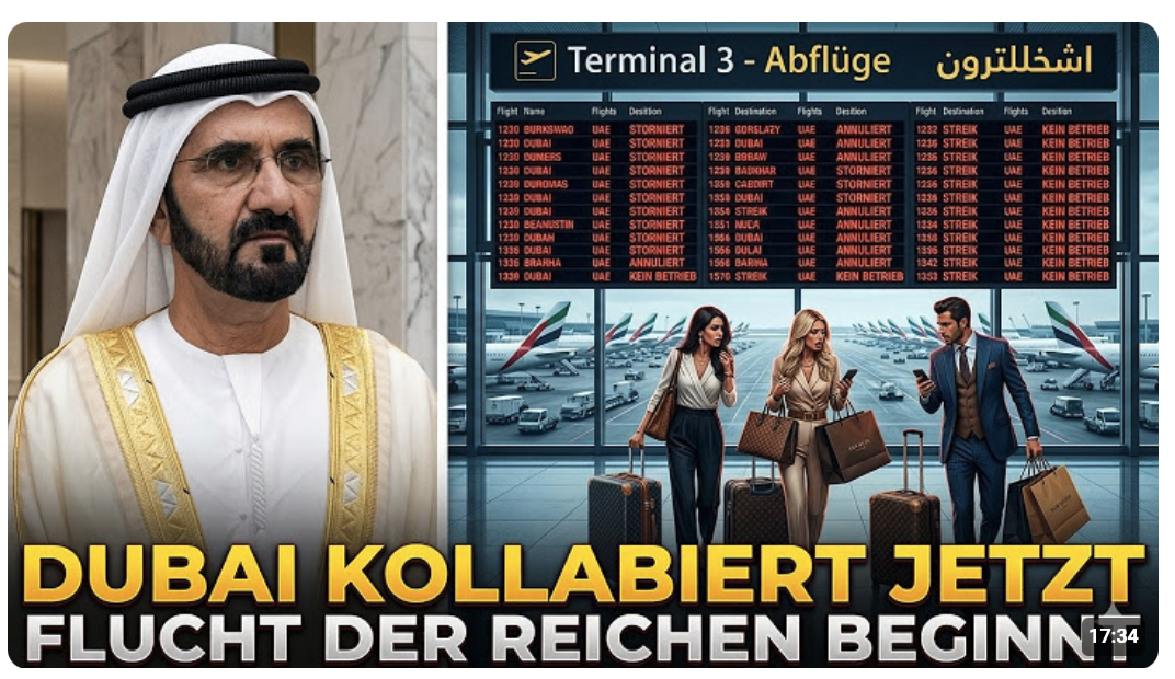 Geschlossene Flughäfen, Massenflucht und leere Hotels – Dubai steht vor dem totalen Kollaps