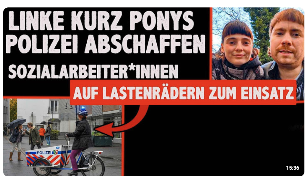 LINKE wollen POLIZEI abschaffen! Kurzponys in ihrer linken Utopie