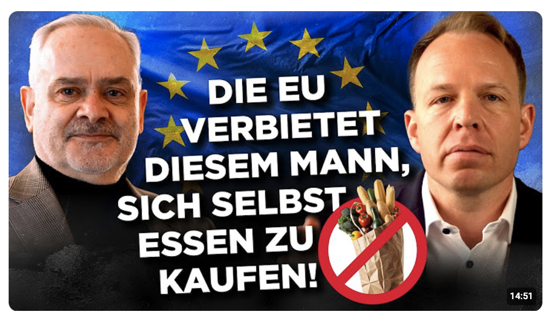 Die EU verbietet diesem Mann, sich selbst Essen zu kaufen!