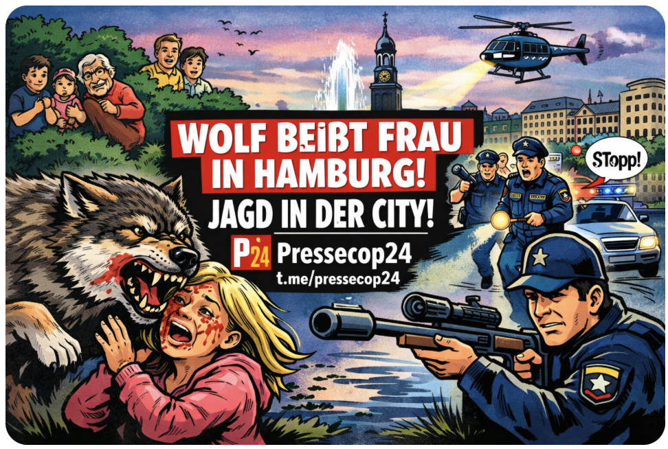 WOLF-SCHOCK IN HAMBURG! BESTIE BEIßT FRAU INS GESICHT – JAGD MITTEN IN DER CITY!
