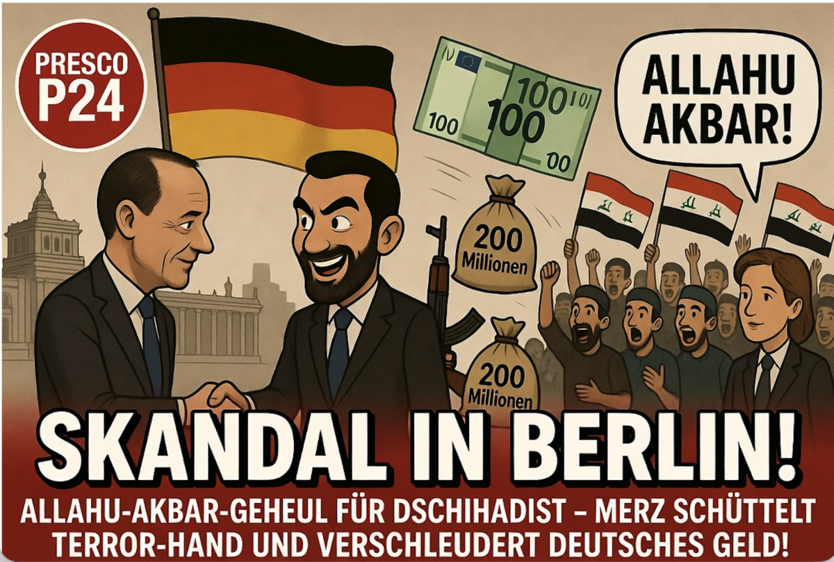 SKANDAL IN BERLIN! ALLAHU-AKBAR-GEHEUL FÜR DSCHIHADIST – MERZ SCHÜTTELT  TERROR-HAND UND VERSCHLEUDERT DEUTSCHES GELD!