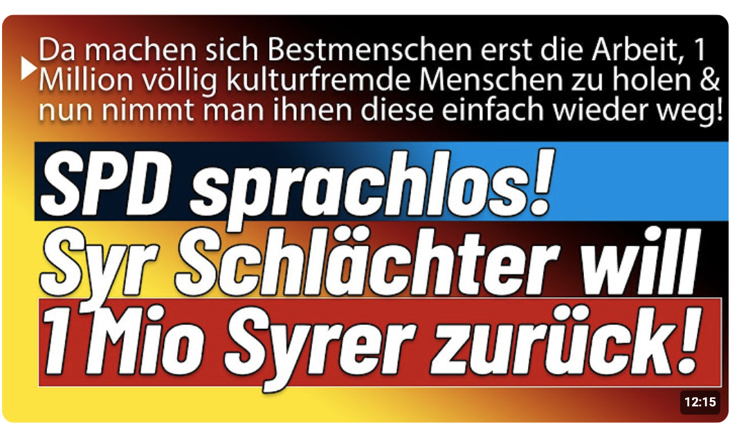 Sozialdemokraten empört. Syrischer Präsident holt Millionen zurück! Das kommt bei Bestmenschen nicht