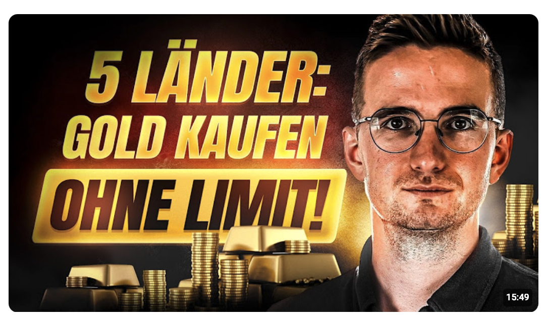 GEHEIM: 5 Länder, in denen du Gold ANONYM kaufen kannst. (Mit Bargeld)