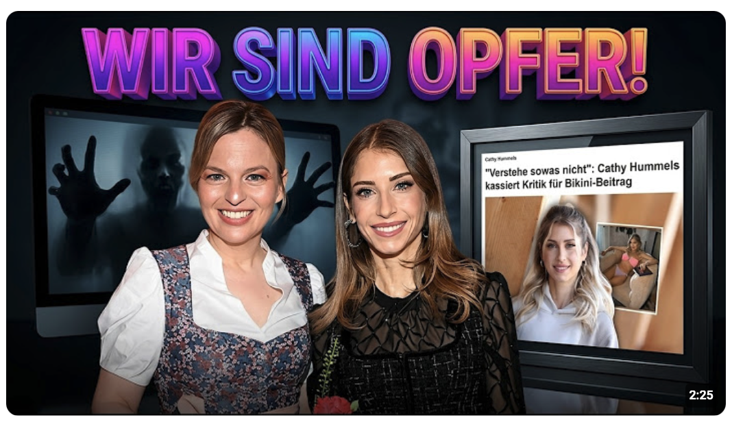 Frau Schulze (GRÜNE) & Cathy Hummels sind beides Opfer  lachen aber in die Kameras!