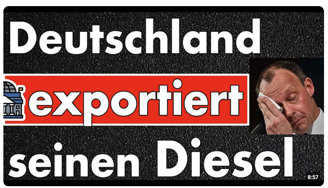 Vom Importeur zum Exporteur! Diesel wird ins Ausland geschafft! Flucht vor der Regulierungswahn!
