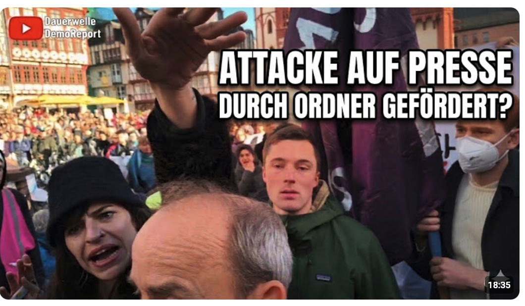 Attacke auf Presse durch Ordner gefördert? – Frankfurt a.M. 30.03.2026