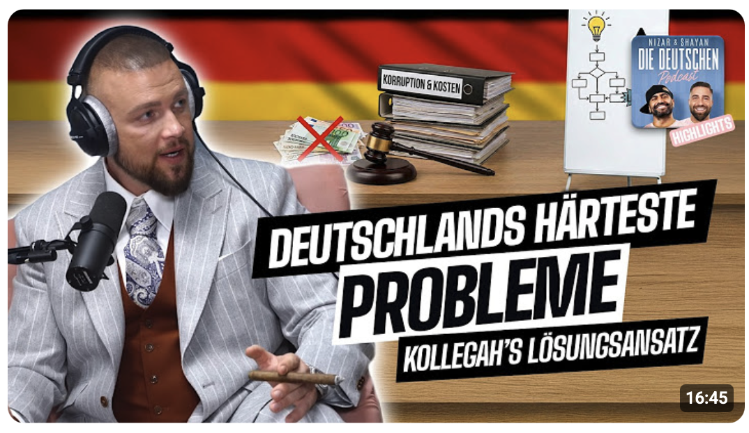 Deutschlands Problem: Korruption, Kosten & Kollegah´s Lösungsansatz!
