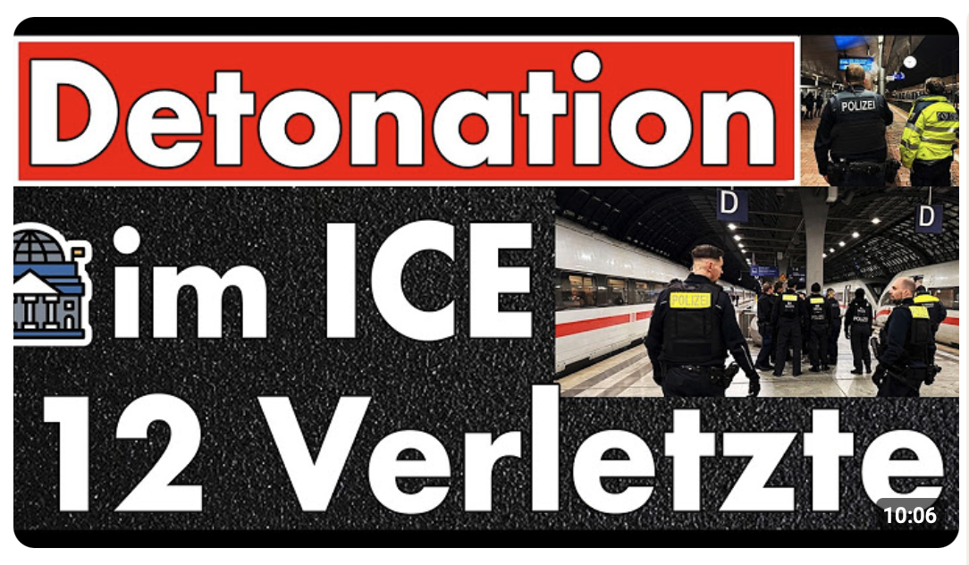 Explosionen & Messer-Drohung im ICE: 20-Jähriger verletzt Fahrgäste – Polizei stürmt Zug!