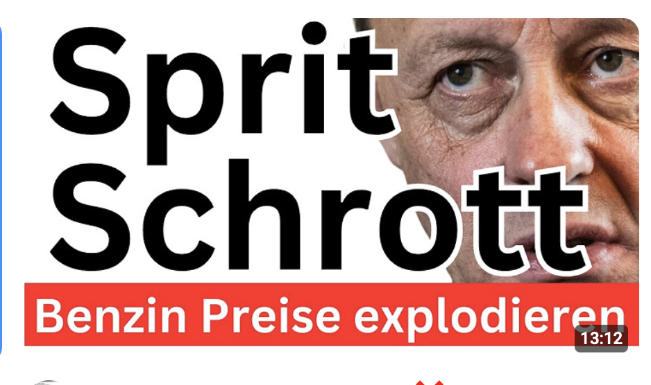 Merz Benzin-Preis Schwachsinn