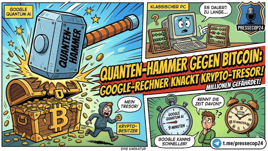 QUANTEN-HAMMER GEGEN BITCOIN: GOOGLE-RECHNER KNACKT KRYPTO-TRESOR!