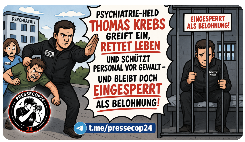 PSYCHIATRIE-HELD THOMAS KREBS GREIFT EIN, RETTET LEBEN UND BESCHÜTZT PERSONAL VOR GEWALT – UND BLEIBT DOCH EINGESPERRT ALS BELOHNUNG!