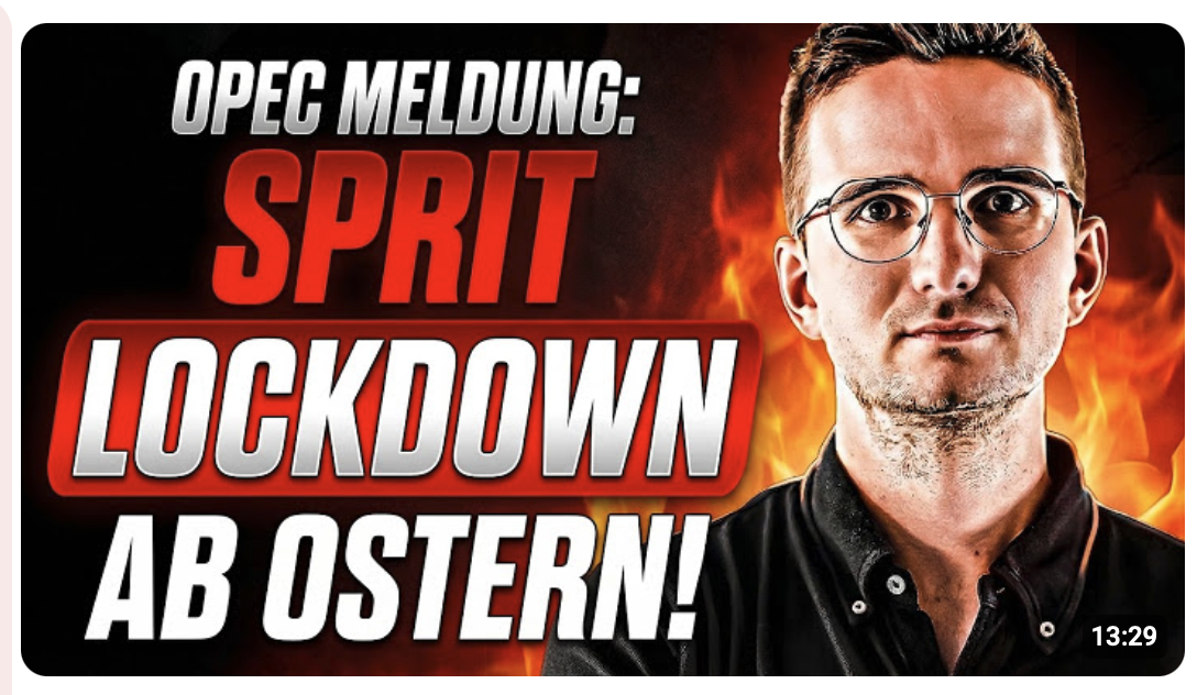 EILMELDUNG: SPRIT LOCKDOWN AB OSTERN?!