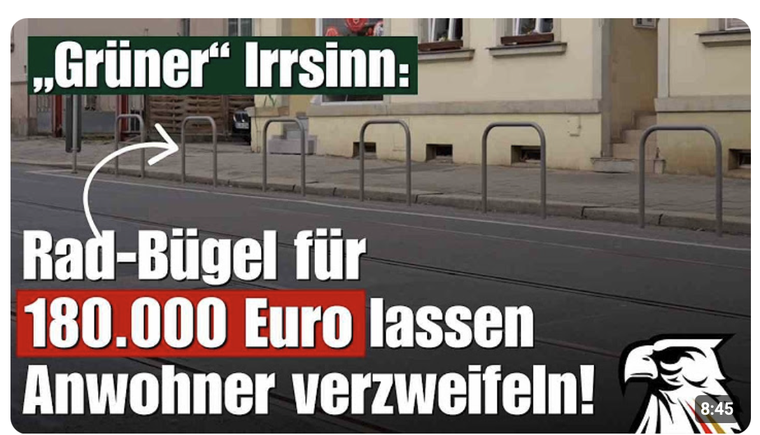 „Grüner“ Irrsinn: Rad-Bügel für 180.000 Euro lassen Anwohner verzweifeln!