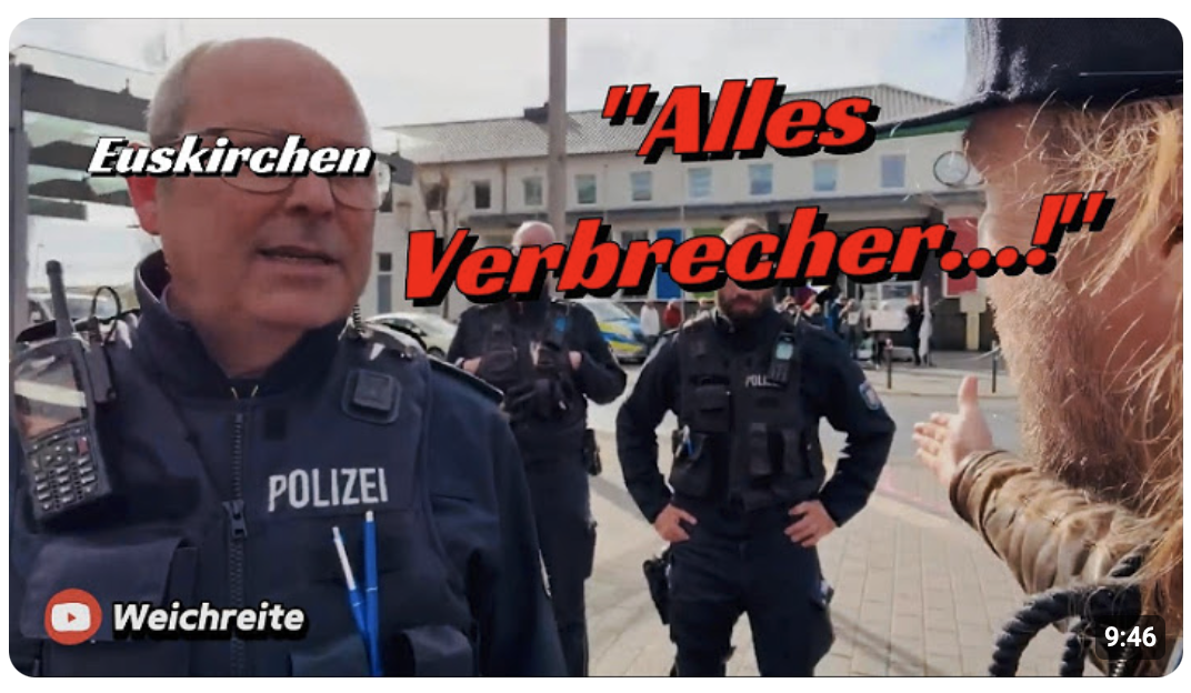Platzverweis Polizei Euskirchen 4.4.26 „Alles Verbrecher…!“ Ostermarsch & AfD Infostand