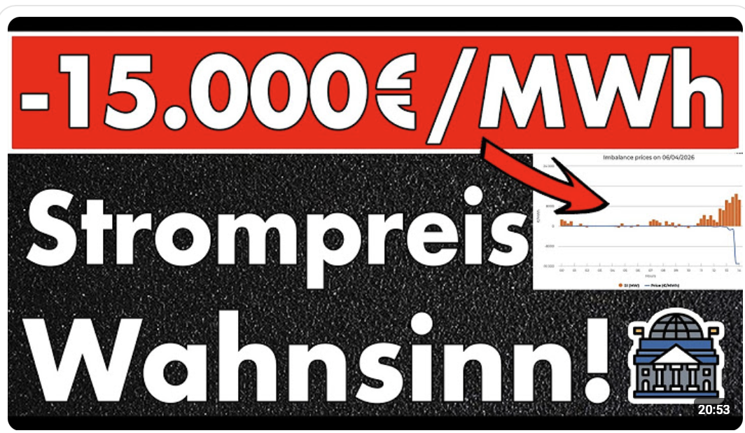 -15.000 Euro pro MWh! Neuer Rekord im Stromnetz für Ausgleichsenergie!