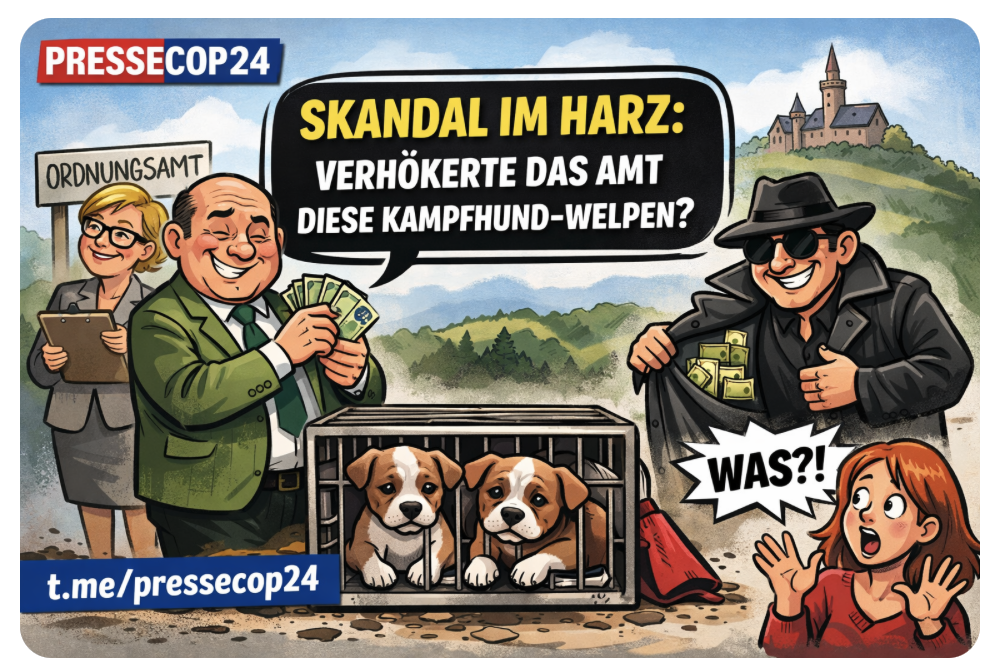 SKANDAL IM HARZ: VERHÖKERTE DAS AMT DIESE KAMPFHUND-WELPEN?