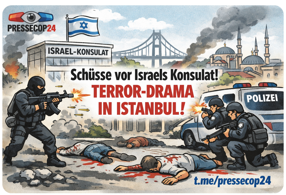 +++ EILMELDUNG +++  BLUT-DRAMA  IN ISTANBUL!  SCHÜSSE  VOR  ISRAEL-KONSULAT – TERROR-HORROR  ERSCHÜTTERT  DIE METROPOLE! +++