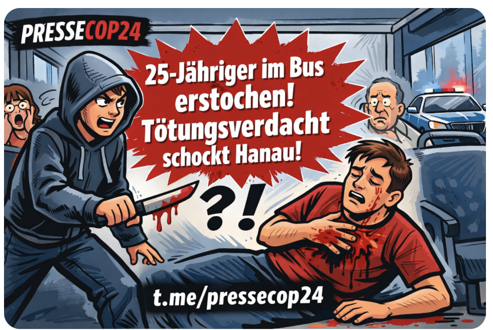 MESSER-DRAMA IM BUS! JUNGER MANN STIRBT NACH BLUTIGER ATTACKE – TÖTUNGSVERDACHT ERSCHÜTTERT HANAU!
