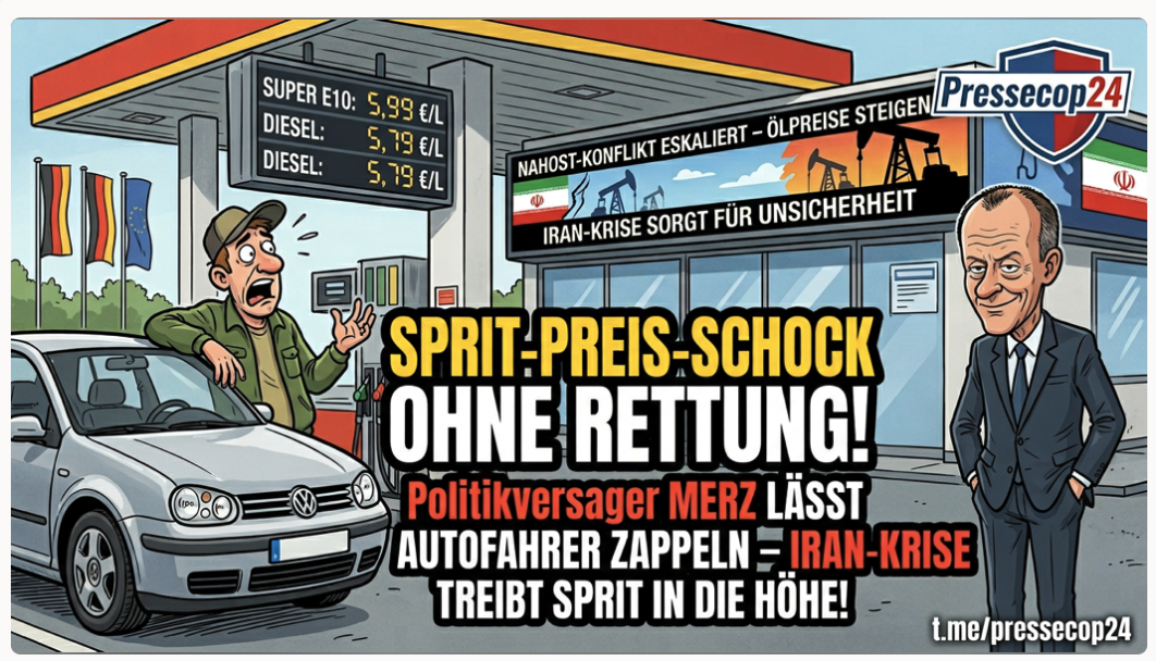 SPRIT-PREIS-SCHOCK  OHNE  RETTUNG! Politikversager MERZ LÄSST AUTOFAHRER ZAPPELN!
