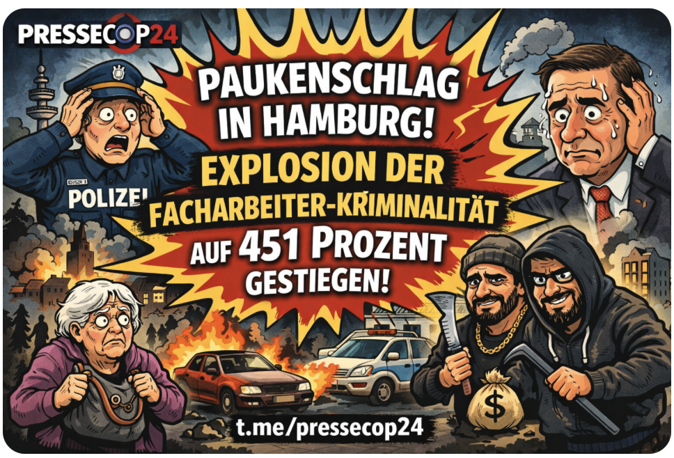 PAUKENSCHLAG IN HAMBURG! EXPLOSION DER FACHARBEITER-KRIMINALITÄT  AUF  451 Prozent  gestiegen!