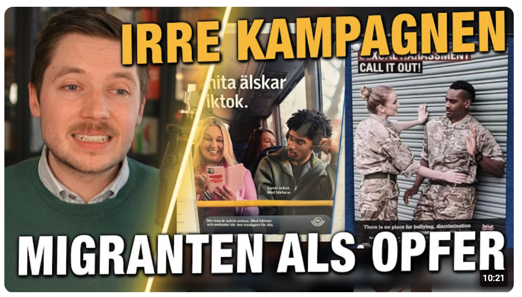 Migranten sind OPFER & weiße Frauen TÄTER! Verrückte Kampagnen