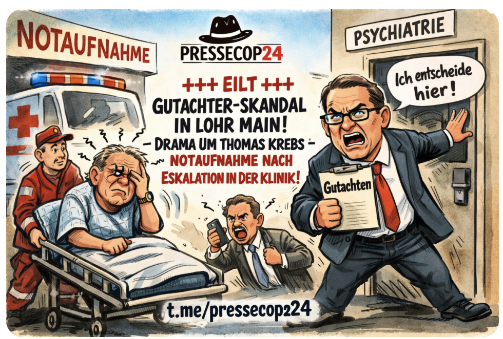 +++ EILT +++  GUTACHTER-SKANDAL IN LOHR MAIN! DRAMA UM THOMAS KREBS  – NOTAUFNAHME NACH ESKALATION IN DER KLINIK!