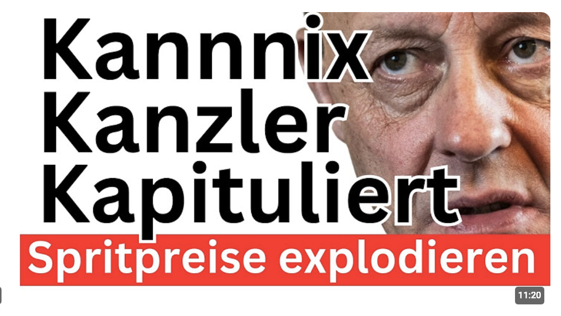Kanzler Streik ! Nix Arbeit! Sprit !