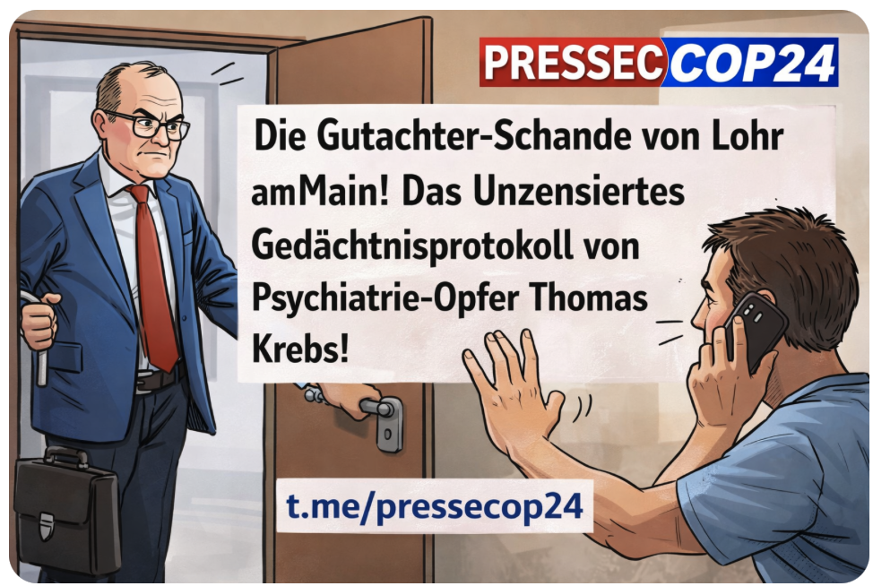 Die Gutachter-Schande von Lohr am Main! Das Unzensiertes Gedächtnisprotokoll von Psychiatrie-Opfer Thomas Krebs!