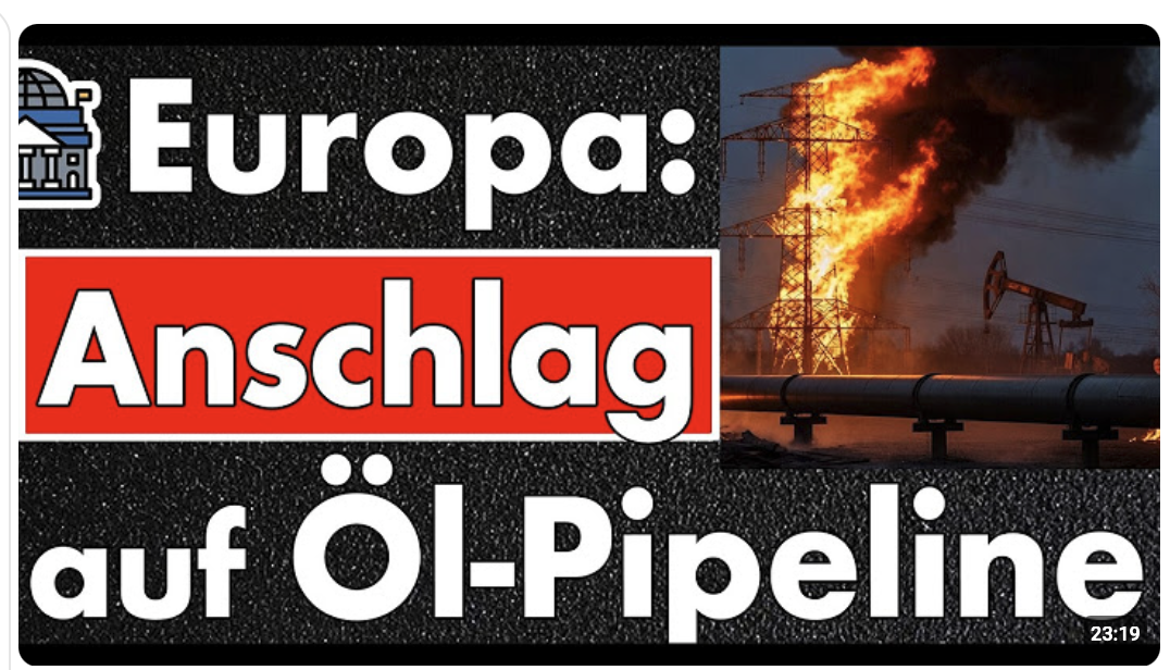 Anschlag auf Süddeutsche Versorgung verheimlicht! 3 Tage kein Rohöl durch TAL-Pipeline