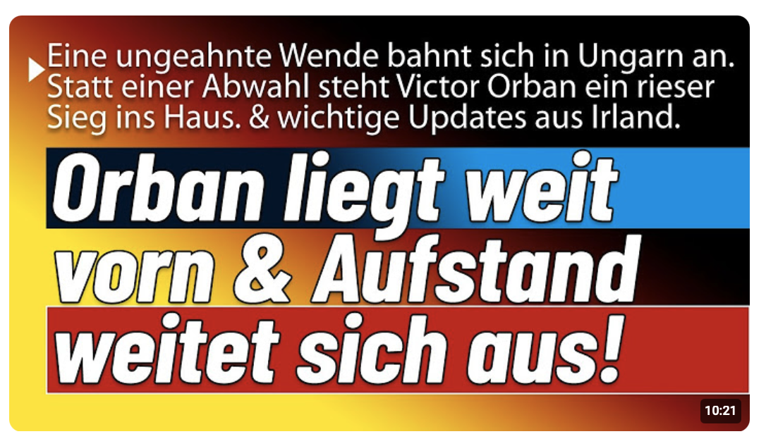 Die Lage zur Nacht: Neue Umfrage sieht Orban vorn und Updates aus Irland…