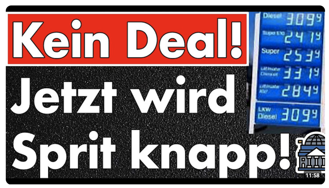 No Deal – No Diesel! Mangelwirtschaft voraus! CDU wird vor Sozialisten-SPD einknicken!