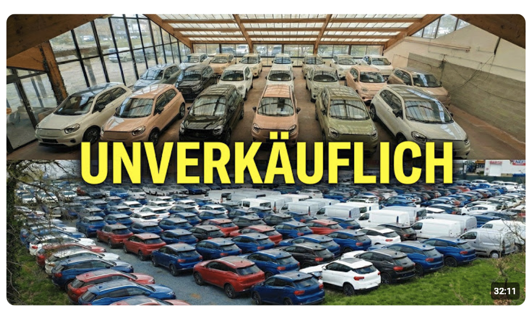HUNDERTE NEUE E-AUTOS IM WERT VON 20 MIO. EURO VERGAMMELN HIER SEIT JAHREN!