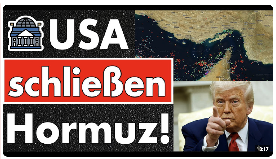 USA schließen Hormuz & werden Schiffe beschlagnahmen die Maut an den Iran gezahlt haben!