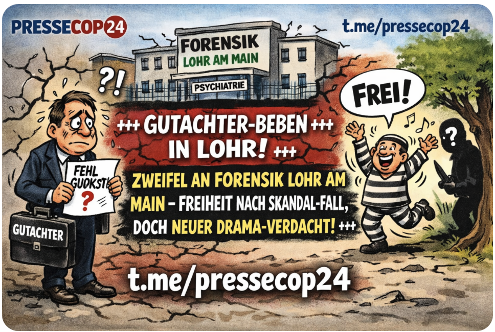 +++ GUTACHTER-BEBEN IN LOHR! ZWEIFEL AN FORENSIK LOHR AM MAIN – FREIHEIT NACH SKANDAL-FALL, DOCH NEUER DRAMA-VERDACHT! +++