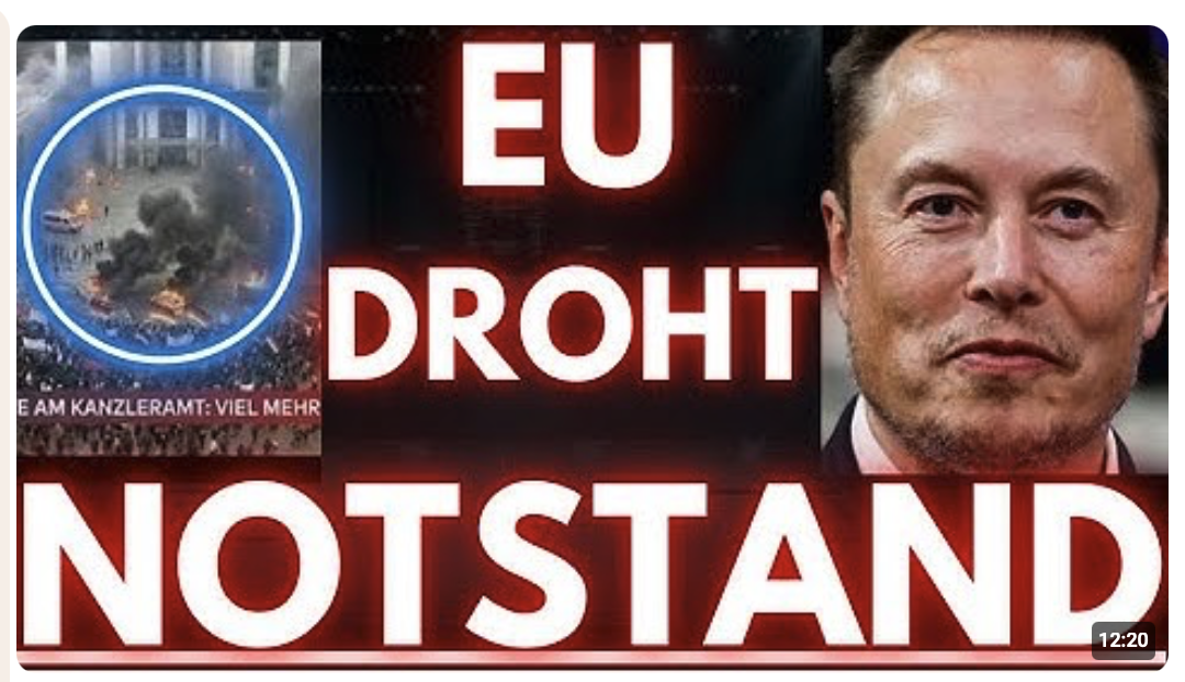 ELON MUSK warnt: EU kurz vor KETTEN-KOLLAPS! (Akuter Flächenbrand)