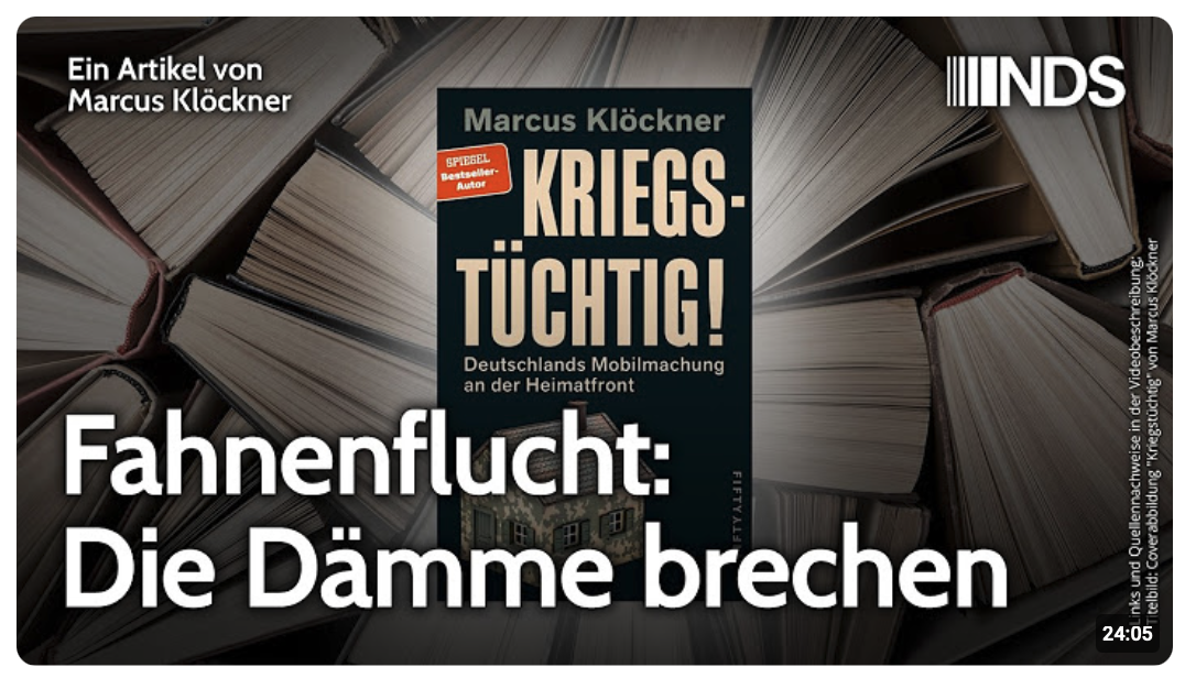 Fahnenflucht: Die Dämme brechen | Marcus Klöckner | NachDenkSeiten-Podcast | 10. April 2026