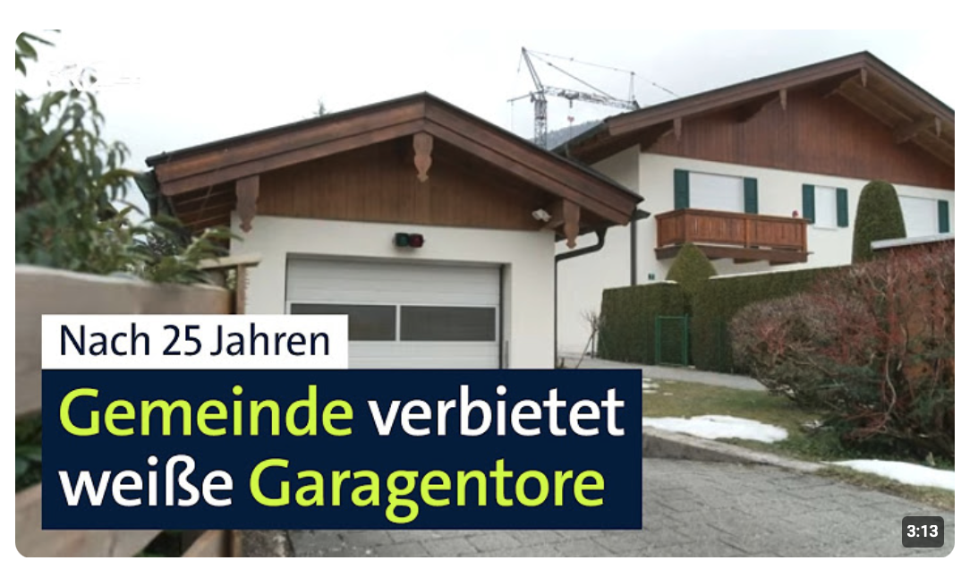 „Weiß geht nicht“: Streit um Garagentor wegen Vorschrift in Gemeindesatzung | Abendschau | BR24