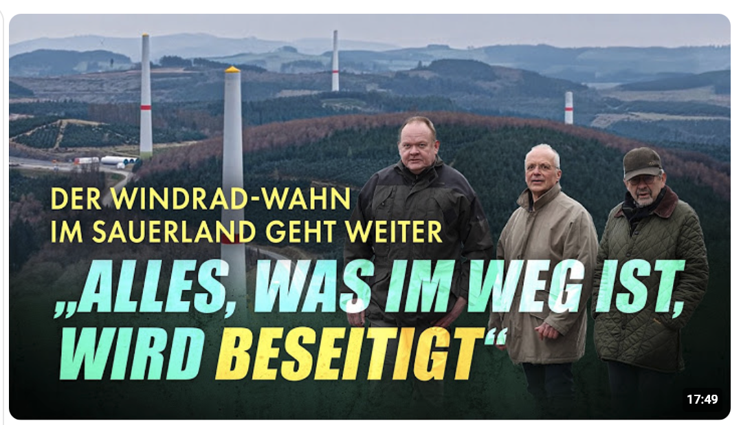 Der Windrad-Wahn im Sauerland geht weiter: „Alles, was im Weg ist, wird beseitigt“