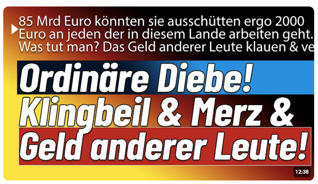 Wie Diebe! Firmen beklauen statt Ausgaben sparen! Nächste Schappseide fliegt Merz & Co um die Ohren!